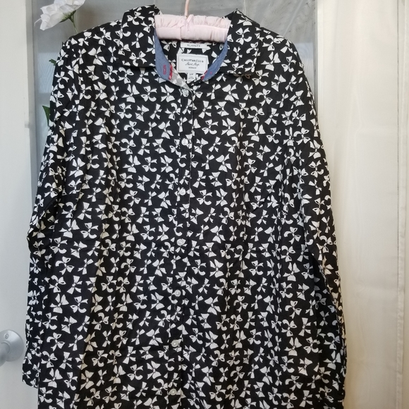 100% Cotton Long Sleeve Button-Up Blouse - Picture 5 of 7